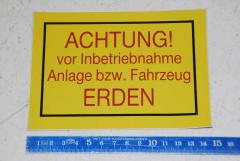 Aufkleber, Schild, Hinweis 