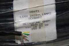 250m Kabel LIYY 2x2x0,14mm/2 