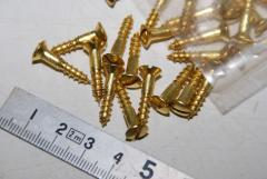 Holzschraube, 4 x 20, massiv Messing, VPE 25 Stück 