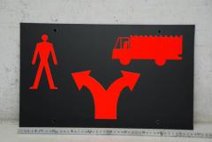 Hinweis Schild: Trennung Kfz / Personen 