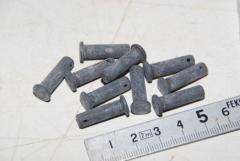 Stift, Zylinderstift, mit Kopf und Splintloch, 6mm, VPE 10 Stück 