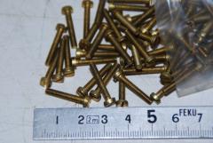 Zylinderschraube, M3 x 18, Messing, VPE 10 Stück 