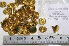 Niet, Druckniet, Messing, VPE 25 Stück 