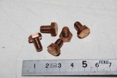 Sechskantschrauben aus Kupfer, M6 x 10, VPE 5 Stück 