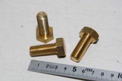 Sechskantschraube, M12 x 30, Messing 