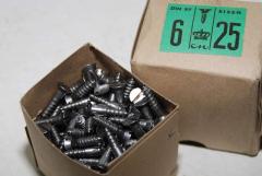 Holzschrauben, 6 x 25, Schlitz, Senkkopf, VPE 200 Stück 