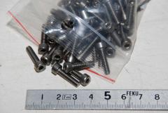 Zylinderschrauben mit Innensechskant, VA, M4 x 16, VPE 100 Stück 