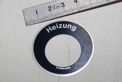 Schild Kennzeichnung, für Schalter Heizung 