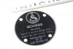 Schild, Instruktion, für Seilwinde 