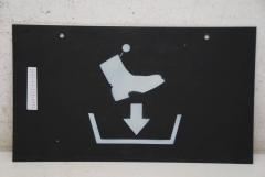 Hinweis Schild: Stiefel reinigen 