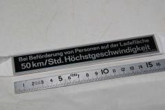 Schild, Anweisung, Magirus Deutz 