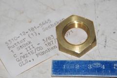 Mutter, Sechskant, M20x1,5, Messing 