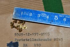 Gewindeschraube, M2 x 3, Messing, VPE 10 Stück 