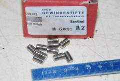 Gewindestift, M6 x 10, VPE 10 Stück 