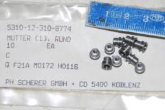 Mutter, Rundmutter, M2, VPE 10 Stück 