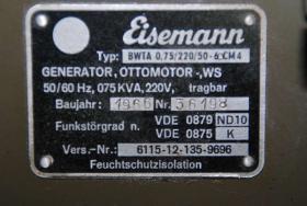 Stromaggregat, 0,75kw, 220V 