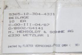 Beilage, Hensoldt, VPE 10 Stück 