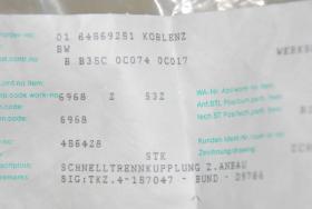 Kupplungshälfte, Schnelltrennkupplung 