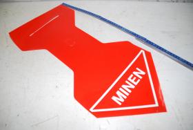 Warnschilder "Minen" in Rolle 