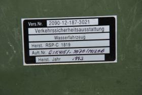 Verkehrssicherungsausstattung Wasserfahrzeug 